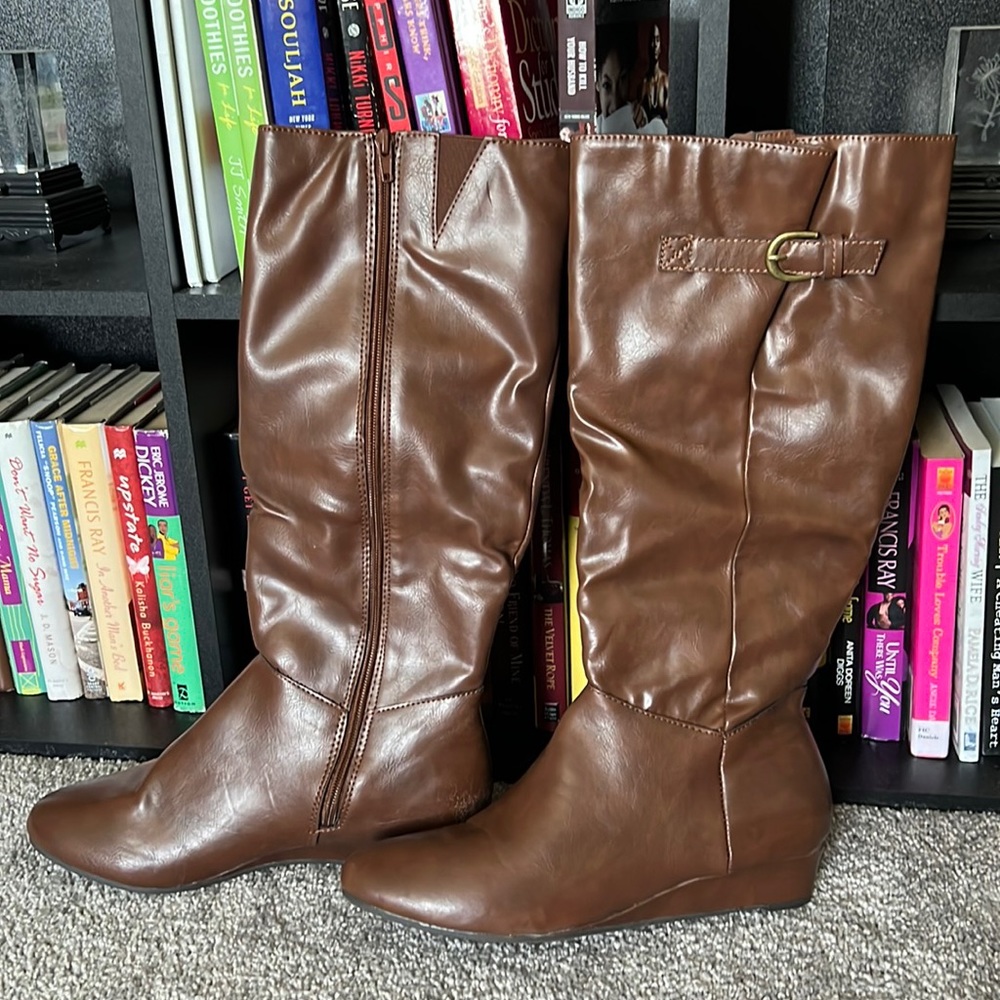 Style & Co., 1.5” Cognac Wedge Boot, size 11